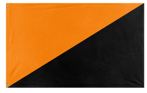 A mockup of the custom flag 'Anarcho-mutualism  Flag' on a white background