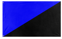 A mockup of the custom flag 'Anarcho-transhumanism  Flag' on a white background