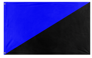 A mockup of the custom flag 'Anarcho-transhumanism  Flag' on a white background