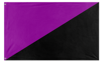 A mockup of the custom flag 'Anarcho-feminism Flag' on a white background
