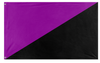 A mockup of the custom flag 'Anarcho-feminism Flag' on a white background