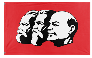 A mockup of the custom flag 'Communist Flag' on a white background