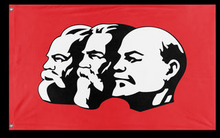 A mockup of the custom flag 'Communist Flag' on a white background