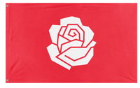 A mockup of the custom flag 'Social Democracy Flag' on a white background