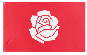 A mockup of the custom flag 'Social Democracy Flag' on a white background