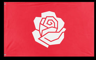 A mockup of the custom flag 'Social Democracy Flag' on a white background