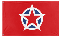 A mockup of the custom flag 'Flag of Democratic Socialism flag' on a white background