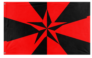 A mockup of the custom flag 'Libertarian Socialist Flag' on a white background