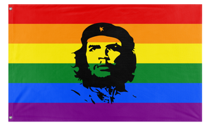 A mockup of the custom flag 'Che Guavara Pride Flag' on a white background