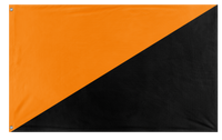 A mockup of the custom flag 'Anarcho Mutualism Flag' on a white background