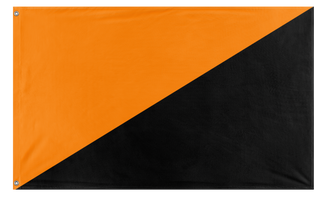 A mockup of the custom flag 'Anarcho Mutualism Flag' on a white background
