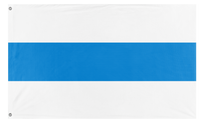 A mockup of the custom flag 'Russian No War Flag' on a white background