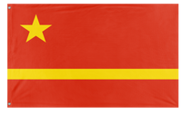 A mockup of the custom flag 'Socialist China Flag' on a white background