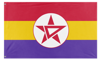 A mockup of the custom flag 'Socialist Spain Flag' on a white background