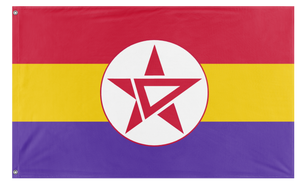 A mockup of the custom flag 'Socialist Spain Flag' on a white background