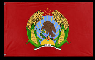 A mockup of the custom flag 'Socialist Mexico Flag' on a white background