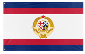 A mockup of the custom flag 'Socialist UK Flag' on a white background