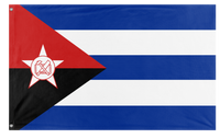 A mockup of the custom flag 'Socialist Cuba Flag' on a white background