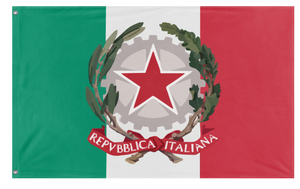 A mockup of the custom flag 'Socialist Italy Flag' on a white background