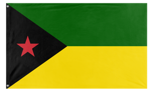 A mockup of the custom flag 'Socialist South Africa Flag' on a white background