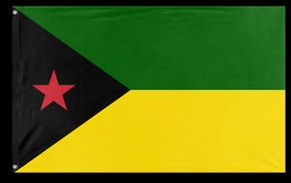 A mockup of the custom flag 'Socialist South Africa Flag' on a white background