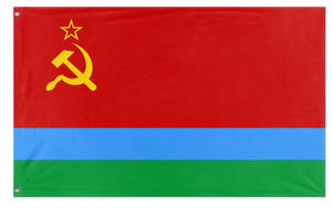 A mockup of the custom flag 'Socialist Finland Flag' on a white background