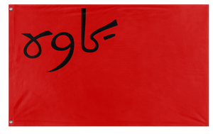 A mockup of the custom flag 'Socialist Iran Flag' on a white background