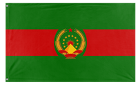 A mockup of the custom flag 'Socialist Bolivia Flag' on a white background