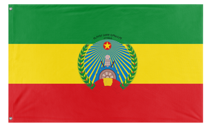 A mockup of the custom flag 'Socialist Ethiopia Flag' on a white background