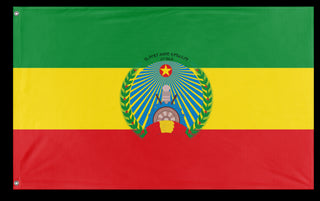 A mockup of the custom flag 'Socialist Ethiopia Flag' on a white background