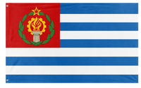 A mockup of the custom flag 'Socialist Greece Flag' on a white background