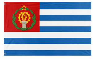 A mockup of the custom flag 'Socialist Greece Flag' on a white background