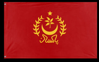 A mockup of the custom flag 'Socialist Pakistan Flag' on a white background