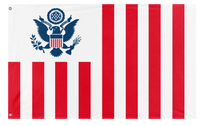 A mockup of the custom flag 'United States Customs Flag' on a white background