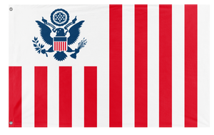 A mockup of the custom flag 'United States Customs Flag' on a white background
