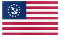 A mockup of the custom flag 'United States Yacht Flag' on a white background
