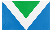 A mockup of the custom flag 'International Vegan Flag' on a white background