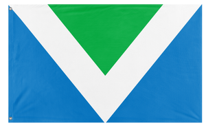 A mockup of the custom flag 'International Vegan Flag' on a white background