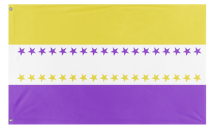 A mockup of the custom flag 'Women's Suffrage Victory Flag' on a white background