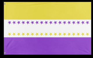 A mockup of the custom flag 'Women's Suffrage Victory Flag' on a white background