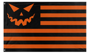 A mockup of the custom flag 'Halloween Flag' on a white background