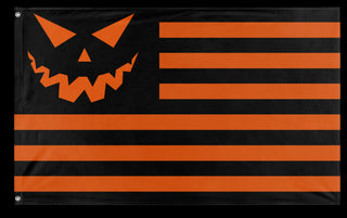 A mockup of the custom flag 'Halloween Flag' on a white background
