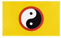 A mockup of the custom flag 'Taoism Flag' on a white background