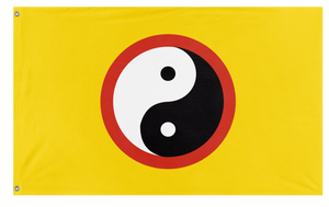 A mockup of the custom flag 'Taoism Flag' on a white background