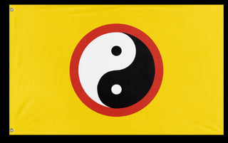 A mockup of the custom flag 'Taoism Flag' on a white background