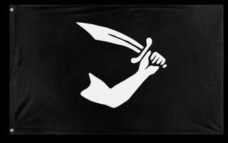 A mockup of the custom flag 'Thomas Thew Flag' on a white background