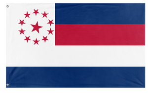 A mockup of the custom flag '11th Texas Cavalry Flag' on a white background