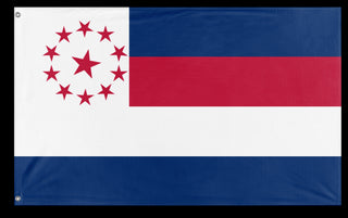 A mockup of the custom flag '11th Texas Cavalry Flag' on a white background