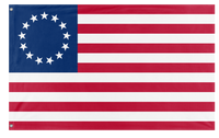 A mockup of the custom flag 'Betsy Ross Flag' on a white background