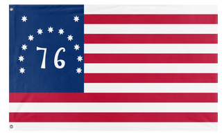 A mockup of the custom flag 'Bennington Flag' on a white background